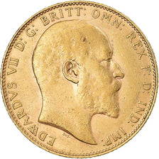 Coin, Great Britain, Edward VII, Sovereign, 1909, London, Souverain, AU(50-53)