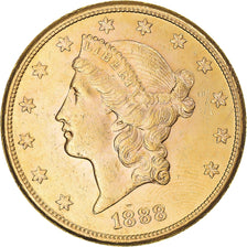 Moneta, USA, Liberty Head, $20, Double Eagle, 1888, U.S. Mint, San Francisco