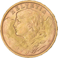 Coin, Switzerland, 20 Francs, 1949, Bern, MS(60-62), Gold, KM:35.2