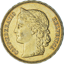 Münze, Schweiz, 20 Francs, 1893, Bern, SS+, Gold, KM:31.3