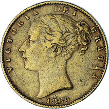 Münze, Großbritannien, Victoria, Sovereign, 1869, S+, Gold, KM:736.2