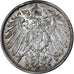 ALEMANIA - IMPERIO, Wilhelm II, Mark, 1915, Stuttgart, Plata, EBC+, KM:14