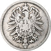 Empire allemand, Wilhelm I, Mark, 1881, Berlin, Argent, TB+, KM:7