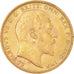 Moeda, Grã-Bretanha, Edward VII, Sovereign, 1906, London, AU(55-58), Dourado