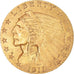 Moneta, Stati Uniti, Indian Head, $2.50, Quarter Eagle, 1911, U.S. Mint