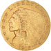 Coin, United States, $2.50, Quarter Eagle, 1915, Philadelphia, AU(50-53), Gold