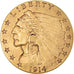 Moeda, Estados Unidos da América, Indian Head, $2.50, Quarter Eagle, 1914, U.S.