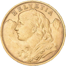 Moneda, Suiza, 20 Francs, 1922, Berne, EBC+, Oro, KM:35.1