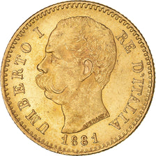 Münze, Italien, Umberto I, 20 Lire, 1881, Rome, VZ, Gold, KM:21