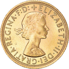 Moneta, Wielka Brytania, Elizabeth II, Sovereign, 1964, MS(63), Złoto, KM:908