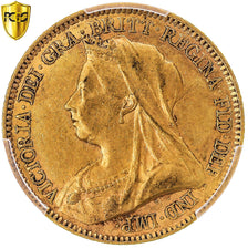 Moneta, Gran Bretagna, Victoria, 1/2 Sovereign, 1893, London, PCGS, AU53, BB+