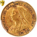 Moneta, Gran Bretagna, Victoria, 1/2 Sovereign, 1901, London, PCGS, AU55, SPL-