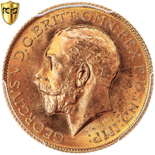 Moneda, Gran Bretaña, George V, Sovereign, 1925, London, PCGS, MS66, FDC, Oro