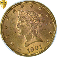 Monnaie, États-Unis, Coronet Head, $10, Eagle, 1901, Philadelphie, PCGS, MS62