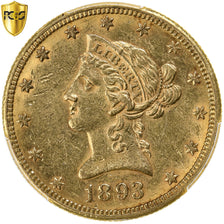 Estados Unidos da América, $10, Eagle, Coronet Head, 1893, New Orleans