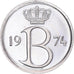 Moneta, Belgia, 25 Centimes, 1974, Brussels, MS(64), Miedź-Nikiel, KM:153.1