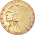 Coin, United States, Indian Head, $5, Half Eagle, 1909, Denver, AU(50-53), Gold