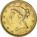 Moneta, Stati Uniti, Coronet Head, $5, Half Eagle, 1900, U.S. Mint