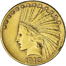 Moneta, Stati Uniti, Indian Head, $10, Eagle, 1910, U.S. Mint, San Francisco