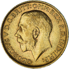 Moneda, Gran Bretaña, George V, Sovereign, 1911, MBC+, Oro, KM:820