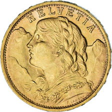 Moneda, Suiza, 20 Francs, 1930, Berne, EBC, Oro, KM:35.1