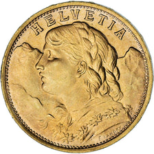 Moneta, Szwajcaria, 20 Francs, 1935, Bern, MS(63), Złoto, KM:35.1