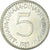 Moneta, Jugosławia, 5 Dinara, 1985, MS(60-62), Mosiądz niklowy, KM:88