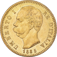 Munten, Italië, Umberto I, 20 Lire, 1885, Rome, PR+, Goud, KM:21