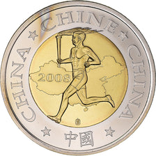 China, Medal, Jeux Olympiques de Pékin, 2008, MS(63), Bi-Metallic