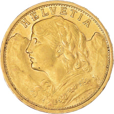 Moneta, Szwajcaria, 20 Francs, 1899, Bern, AU(50-53), Złoto, KM:35.1