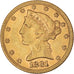 Moneta, Stati Uniti, Coronet Head, $5, Half Eagle, 1881, U.S. Mint