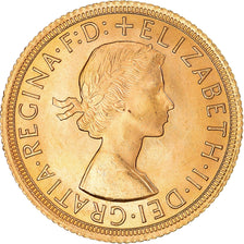 Moneda, Gran Bretaña, Elizabeth II, Sovereign, 1966, SC, Oro, KM:908