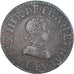 Moneda, Francia, Louis XIII, Double Tournois, 1613, Paris, MBC, Cobre, CGKL:386