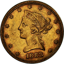 Moneda, Estados Unidos, $10, Eagle, 1888, Philadelphia, MBC+, Oro