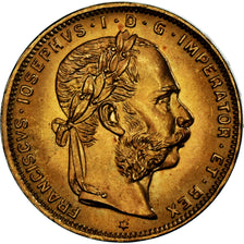 Moneda, Austria, Franz Joseph I, 8 Florins-20 Francs, 1892, SC+, Oro, KM:2269