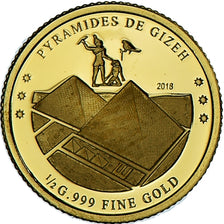 Moeda, Costa do Marfim, Les pyramides de Gizeh, 100 Francs CFA, 2018, MS(65-70)