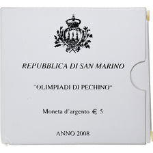 San Marino, 5 Euro, Olympic Games 2008 in Beijing, 2008, Rome, MS(65-70)