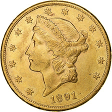 Moneta, Stati Uniti, Liberty Head, $20, Double Eagle, 1891, U.S. Mint, San