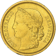 Coin, Switzerland, 20 Francs, 1883, Bern, AU(55-58), Gold, KM:31.1