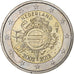 Nederland, 2 Euro, 10 ans de l'Euro, 2012, Utrecht, PR, Bi-Metallic