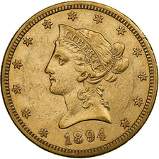 Vereinigte Staaten, $10, Eagle, Coronet Head, 1894, U.S. Mint, Gold, SS, KM:102