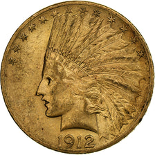 Estados Unidos da América, $10, Eagle, Indian Head, 1912, Philadelphia