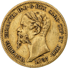 Moneda, Estados italianos, SARDINIA, Vittorio Emanuele II, 20 Lire, 1857