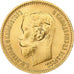 Rusia, Nicholas II, 5 Roubles, 1902, St. Petersburg, Oro, SC, KM:62