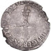 Monnaie, France, Henri III, 1/4 Ecu, 1586, Nantes, TB, Argent