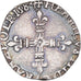 Munten, Frankrijk, Henri III, 1/8 Ecu, 1584, Bayonne, ZF, Zilver, Gadoury:485