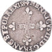 Munten, Frankrijk, Henri III, 1/4 Ecu, 1584, Rennes, ZF, Zilver