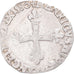 Coin, France, Henri III, 1/8 Ecu, 1580, Rennes, EF(40-45), Silver, Gadoury:485
