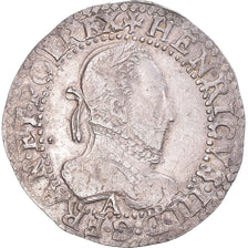 Munten, Frankrijk, Henri III, 1/2 franc au col gaufré, 1587, Paris, ZF+