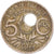 Münze, Frankreich, 5 Centimes, 1922, Paris, Trou Décentré, SS, Cupronickel